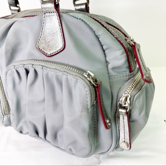 Mz Wallace Light Gray Tote Purse Silver - Picture 14 of 16